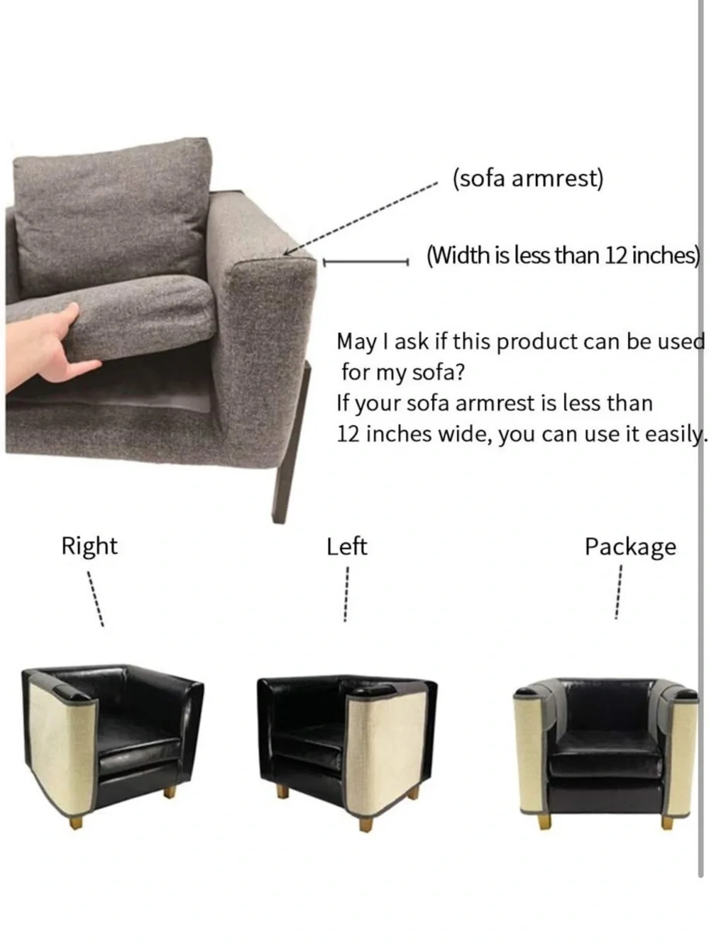 Cat Scratch Furniture Protector for Couch or Chair Arm Right - Blue. NWT